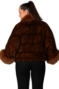 Brown Mink Fox Fur Cape Diana 
