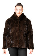 Mahogany Mink Fur Coat Evelyn 