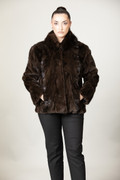 Mahogany Mink Fur Coat Evelyn 