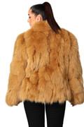 Beige Fox Fur Jacket Aphrodite