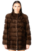Mahogany Mink Fur Coat Sophia