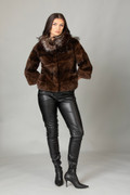 Brown Mink Fur Jacket Izara