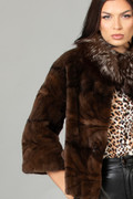 Brown Mink Fur Jacket Izara