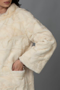 Ivory Mink Fur Coat  Aaliya