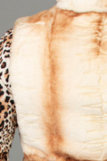 Off White Sculpted Beaver Fur Vest Davina