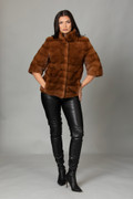 Brown Mink Fur Jacket Zella