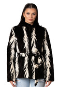 Black & White Mink Fur Jacket 