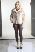 Palomino Cross Mink Fur Jacket small 