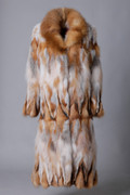  Mens Long Red   Fox Fur Coat  All sizes