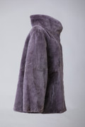 Lavender Plucked Beaver  Fur Coat  Sizes L/XL