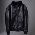 Black Rex Rabbit Fur Bomber Jacket Reversible