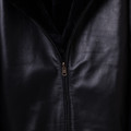 Black Rex Rabbit Fur Bomber Jacket Reversible