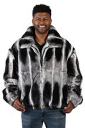  Rex Chinchilla Fur Bomber Jacket