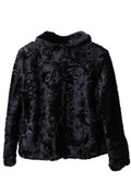 Black Unisex Persian Mink Fur Biker  Jacket 