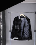 Mens Mink Fur Varsity Jacket 