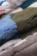   Multicolor Mink  Fur Bomber Jacket  Sizes XS/S/M/L