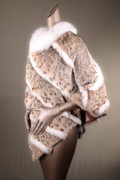 Lynx  Bobcat Fur Poncho