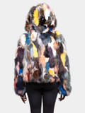 Multicolor  Fox Fur Jacket Iris