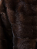 Mahogany Mink Fur Bolero close up view Mahogany Mink Fur Bolero close up view