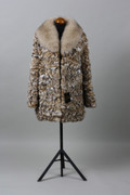 Lynx Fur Coat & Fox Shawl  Collar