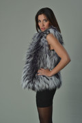 Gray Fox Fur Vest