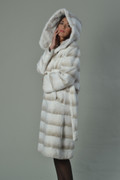 rex fur coat knee length