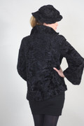 Black Swakara Lamb Fur Coat
