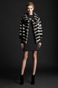Finesse Chinchilla Fur Coat evening chic Finesse Chinchilla Fur Coat evening chic