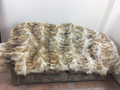 golden island fox fur blanket made of paws sectional  available in throw , queen , twin and king size