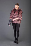 Pink Racoon Fur coat