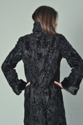 Black Persian Lamb Coat Mink Collar & Cuffs