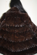 Brown Mink Fur Coat Knee Length