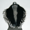 Black Fox Fur  Shawl Collar Silver Tips Women's Black Fox Fur  Shawl Collar Silver Tips Women's