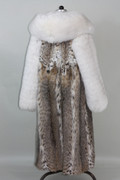 Full Length Lynx  Bobcat  Coat White Fox Sleeves All Sizes
