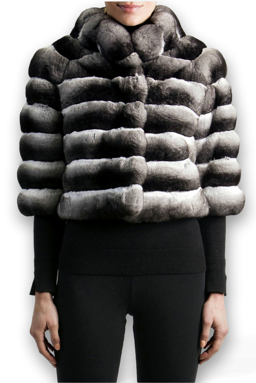 Short Chinchilla Fur Jacket | SKANDINAVIK FUR