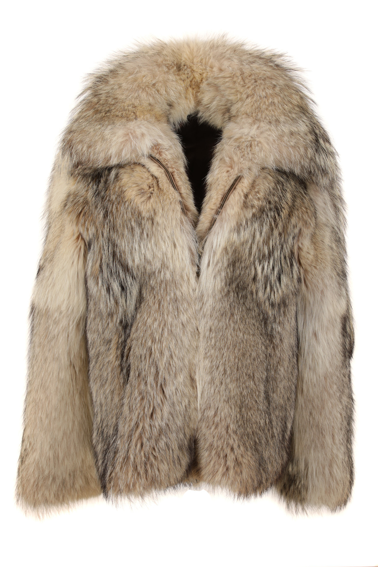 Mens Coyote Fur Coat Zipper| SKANDINAVIK FUR
