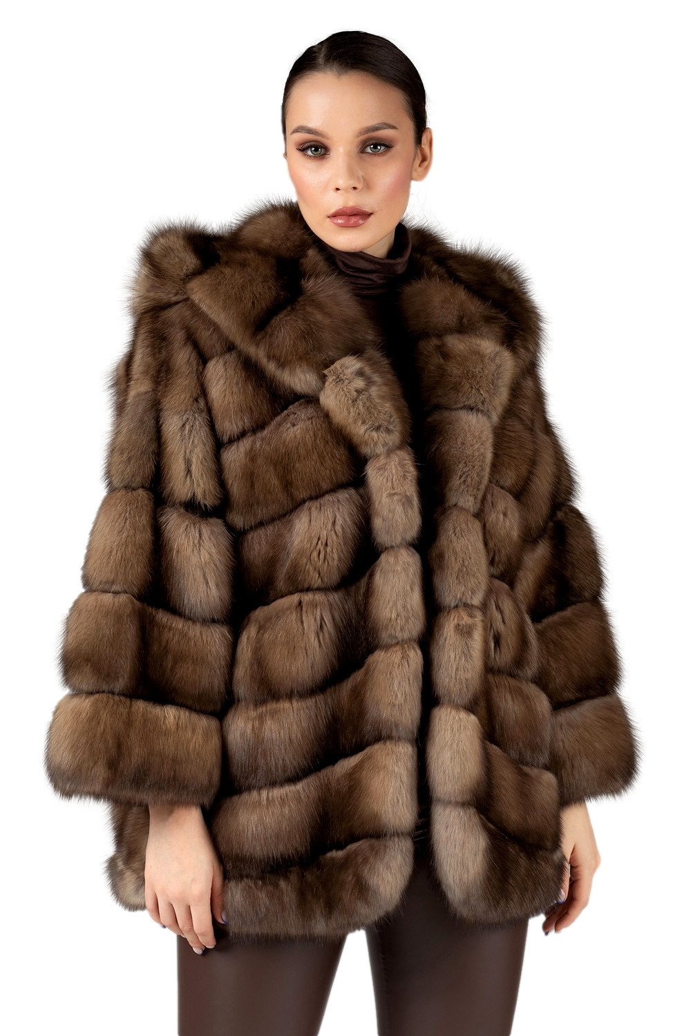 Hooded Sable Fur Coat | SKANDINAVIK FUR