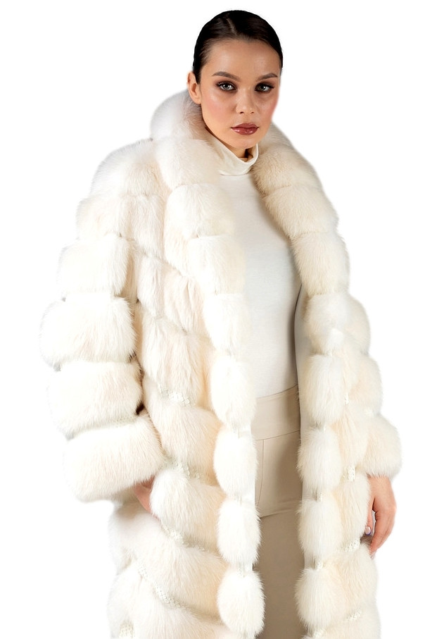 long white sable fur coat SKANDINAVIK FUR - Main Image