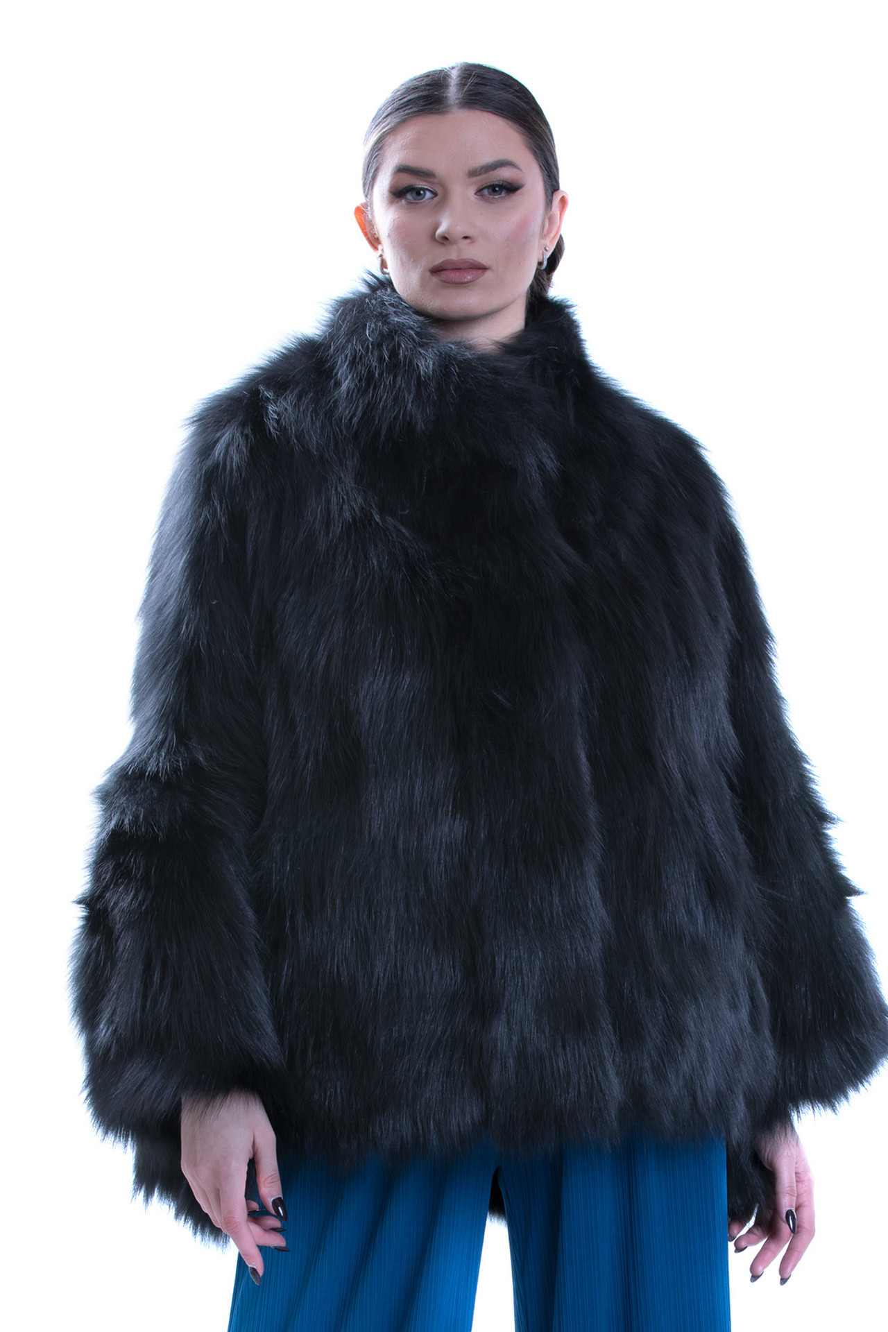 Black Fox Fur Cape | SKANDINAVIK FUR