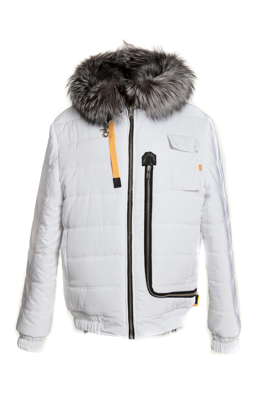 White Fur Lined Hooded Parka SKANDINAVIK FUR