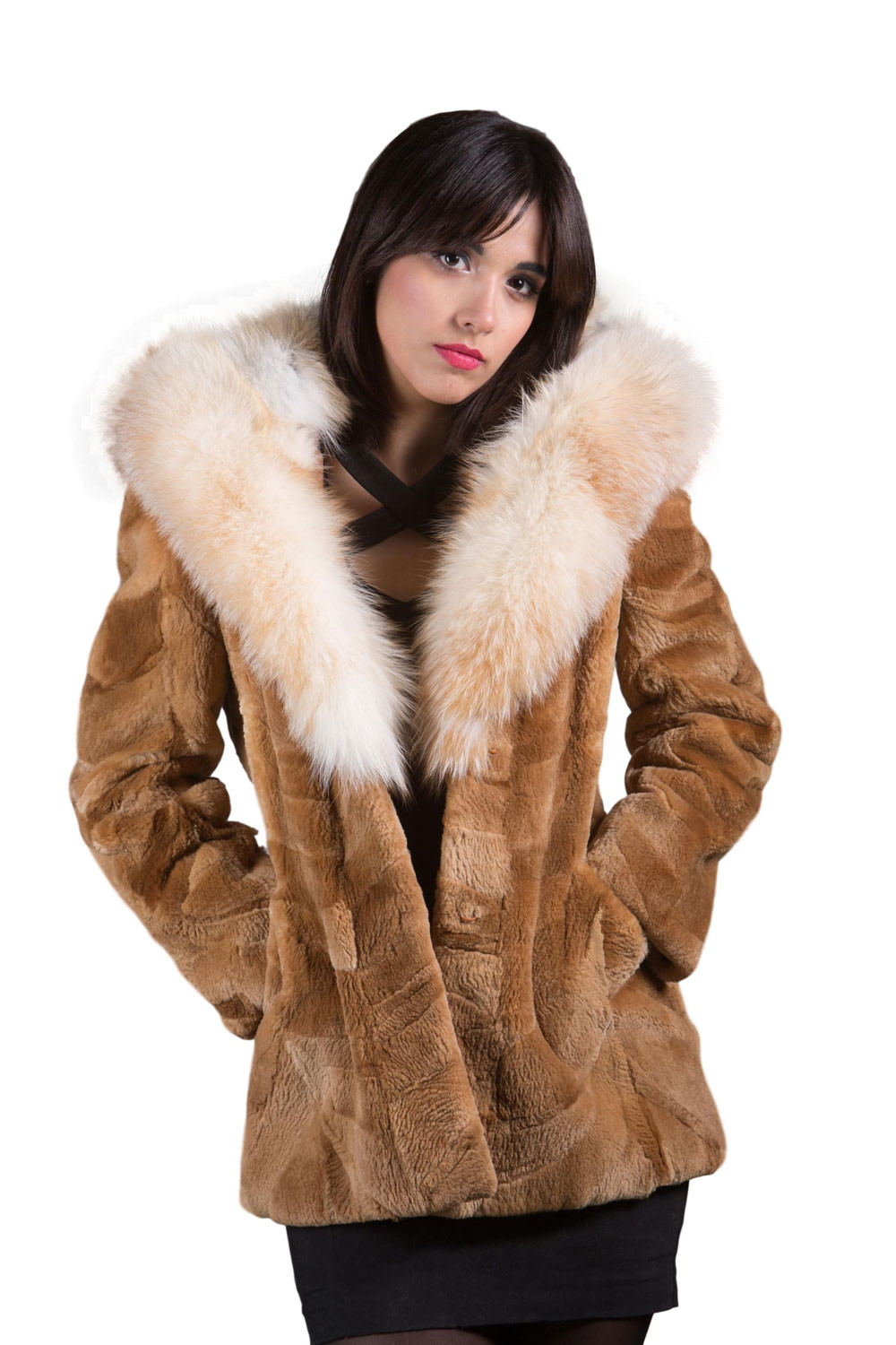 Beaver Fur Coat Cobra Hood | SKANDINAVIK FUR