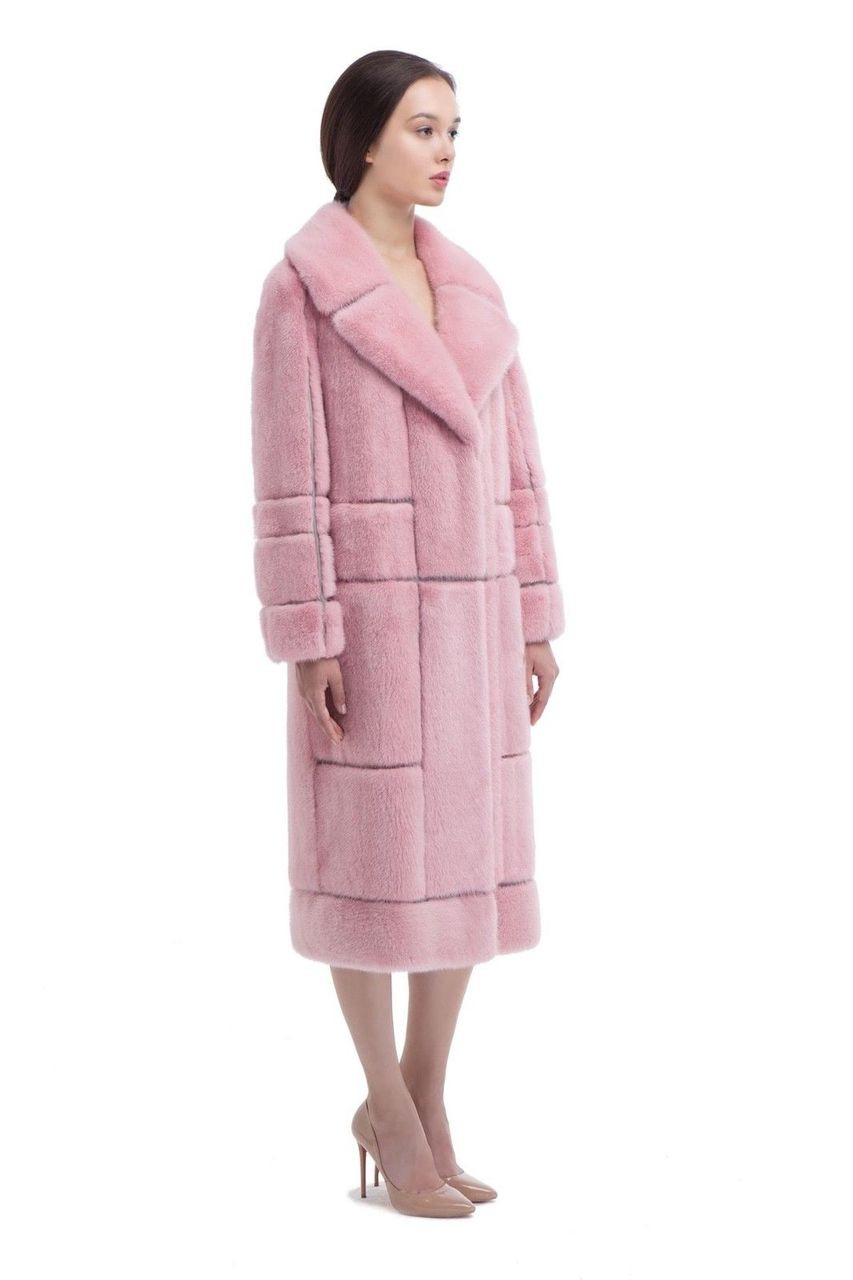 Sheared Pink Mink Fur Coat Roselyn SKANDINAVIK FUR