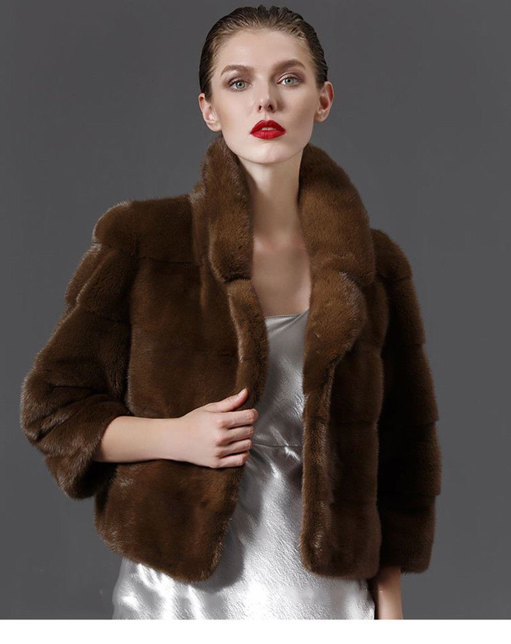 Short Mink Fur Coat Mink SAGA Fur Coat Full Skin MEXA Petra ...