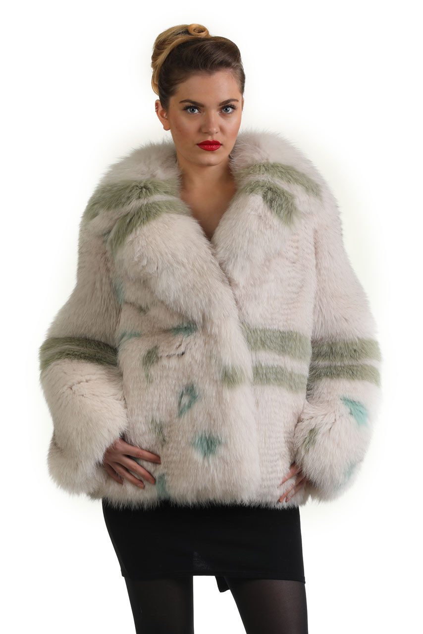 white fox fur coat