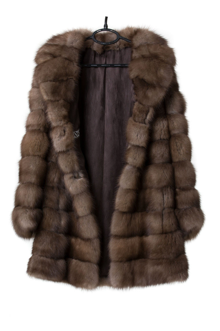 Russian Sable Fur Coat Shawl Collar | SKANDINAVIK FUR