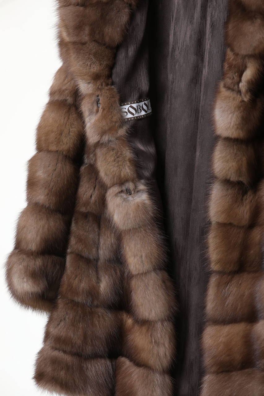 Russian Sable Fur Coat Shawl Collar | SKANDINAVIK FUR