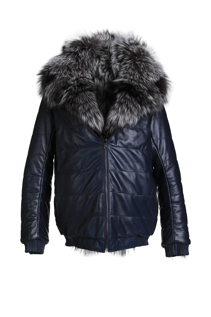 Men's Lynx Bobcat Fur Bomber Jacket