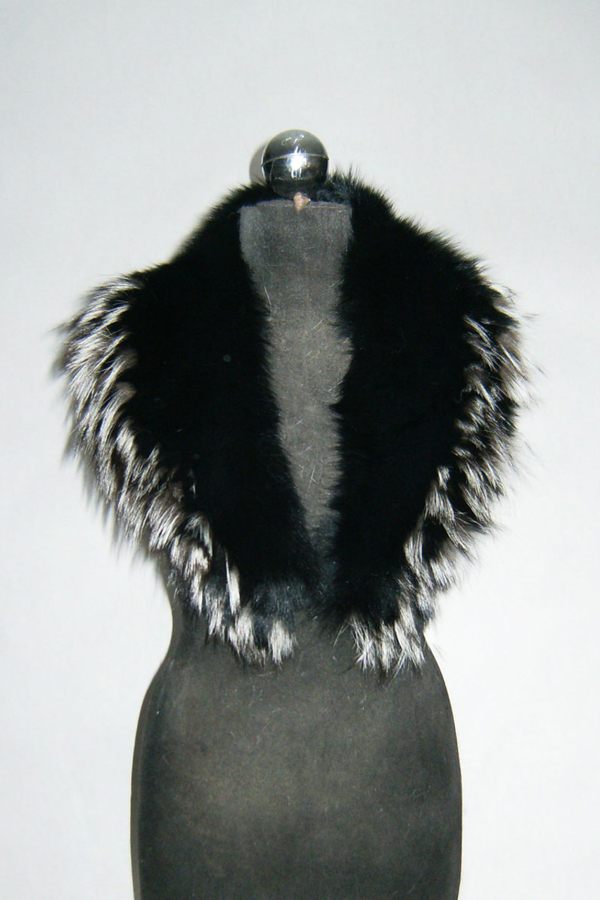 silver fox fur collar