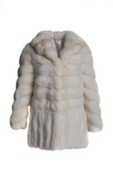 Off White Chinchilla Fur Coat | SKANDINAVIK FUR