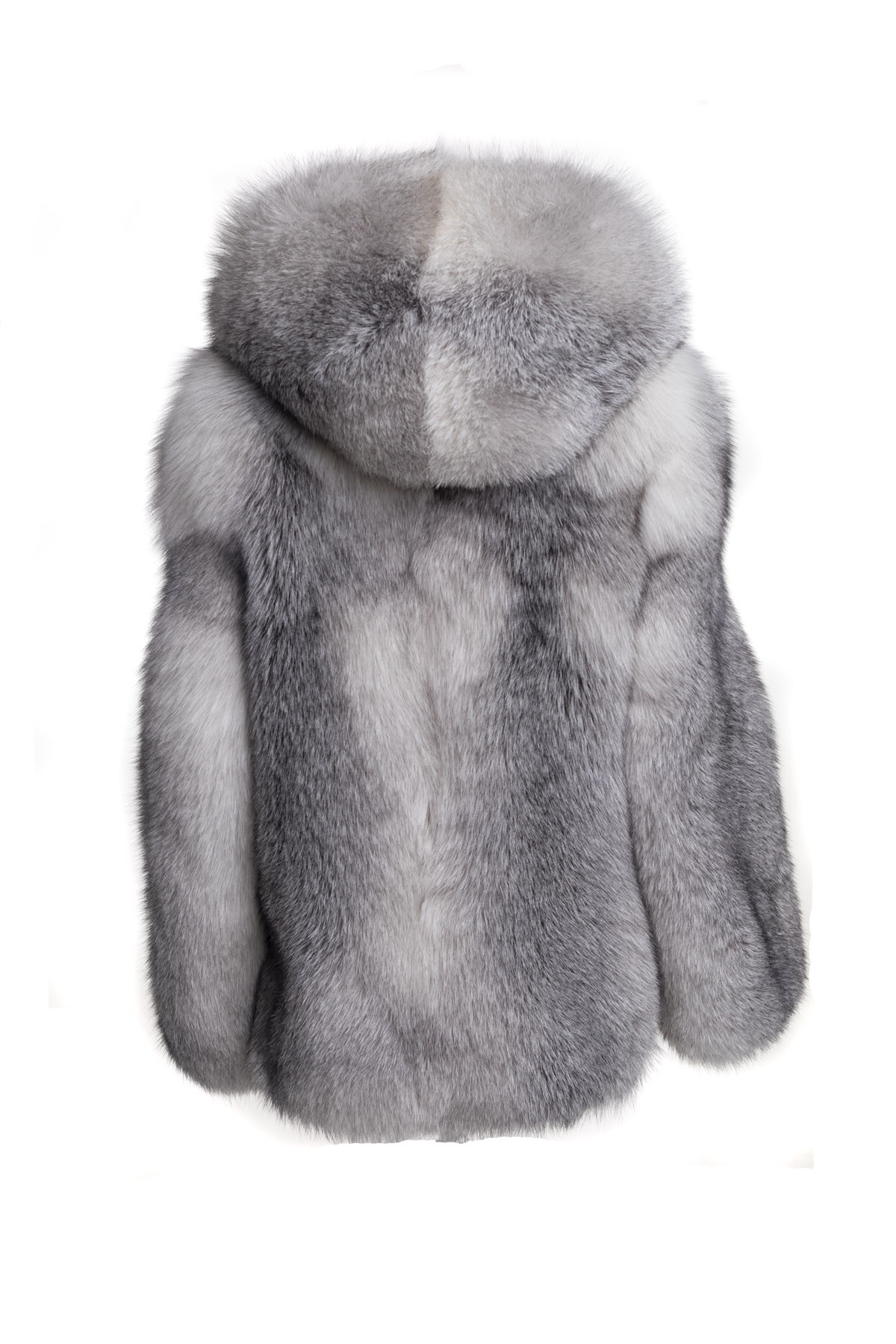 ジャケット・アウター THINK FUR Fox Like Fur Hoodie Coat Shadow FoxHooded Mens Fox Fur Coat | SKANDINAVIK FUR